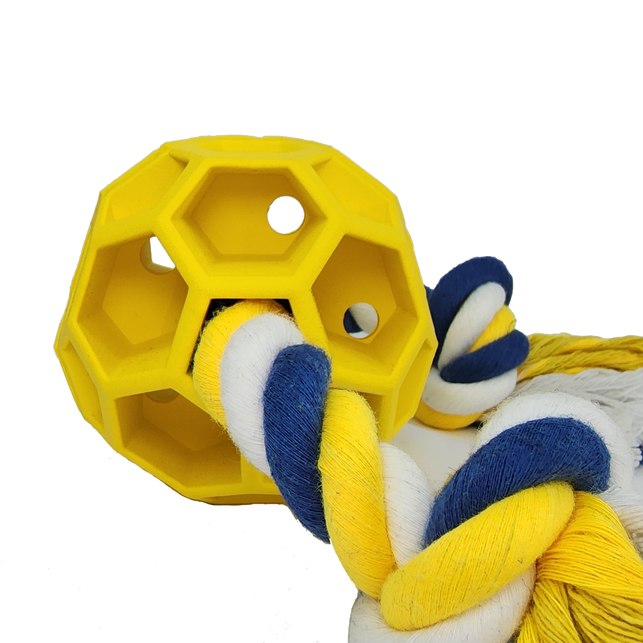 Rubber Soccer Ball Chew Toy with Tug Rope thumbnail