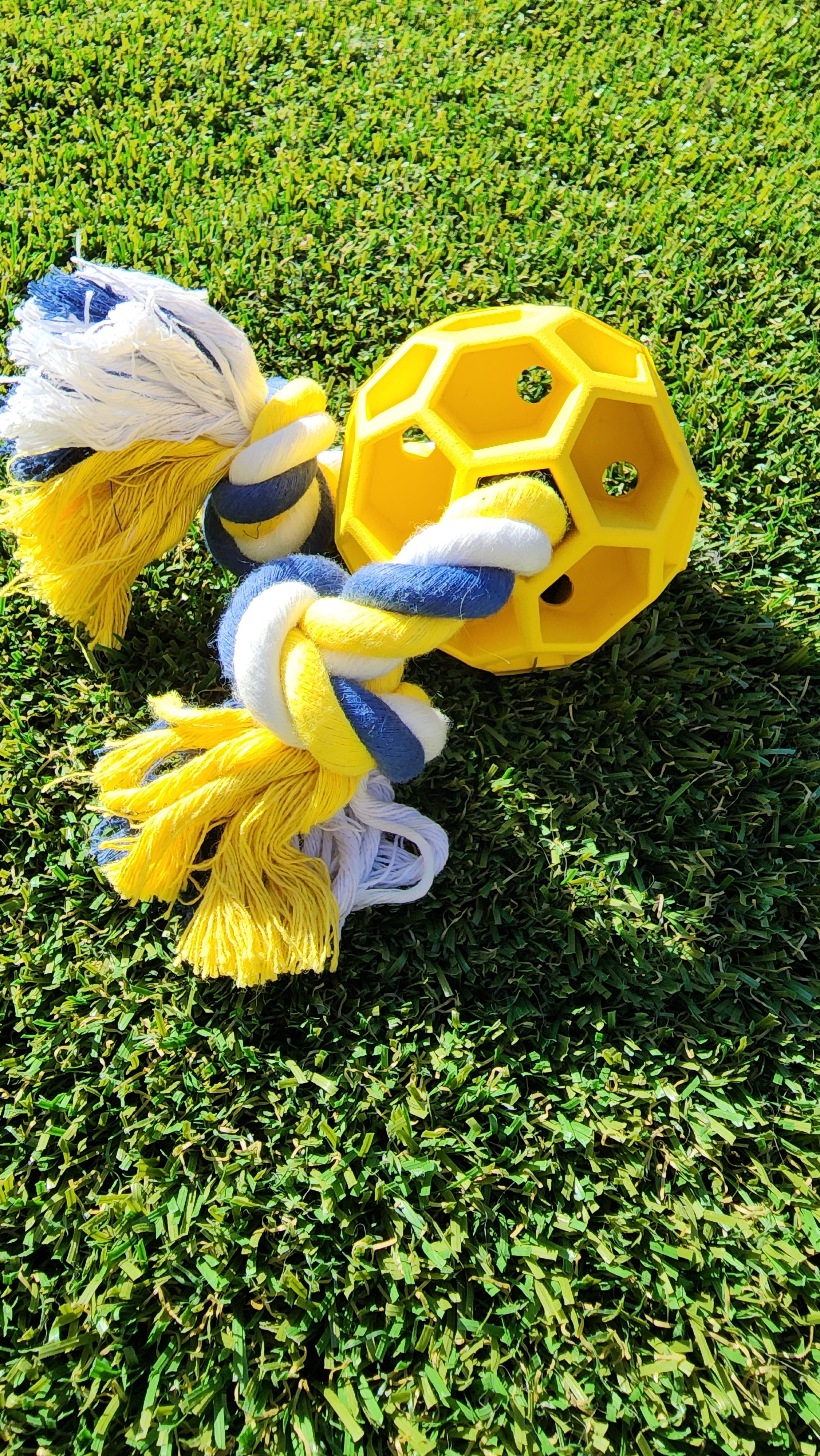 Rubber Soccer Ball Chew Toy with Tug Rope thumbnail