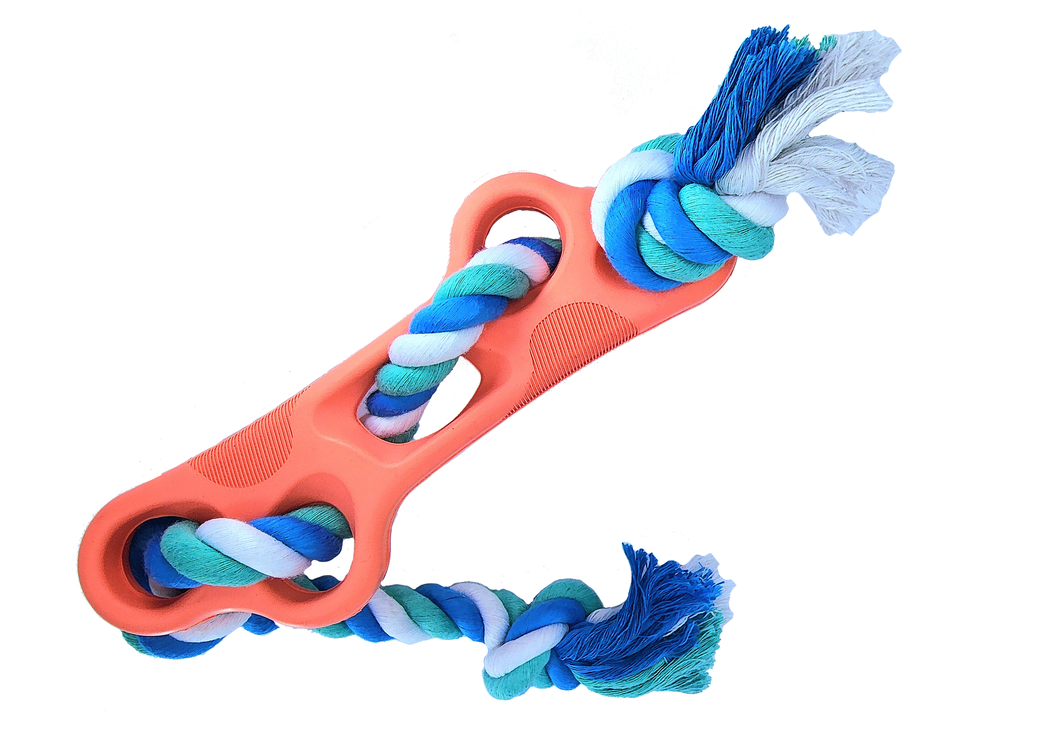 The Power Chewer Bundle: Rubber Bone Chew Toy with Tug Rope